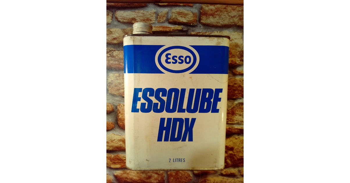Bidon Publicitaire Esso 1L Vintage - Décoration Garage, Voiture Ancienne - NEUF
